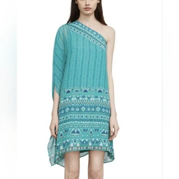 BCBG MaxAzria Alana One-Shoulder Dress Asymmetrical Hem XXS - Picture 2 of 5